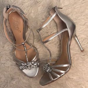 Badgley Mishka Silver heels